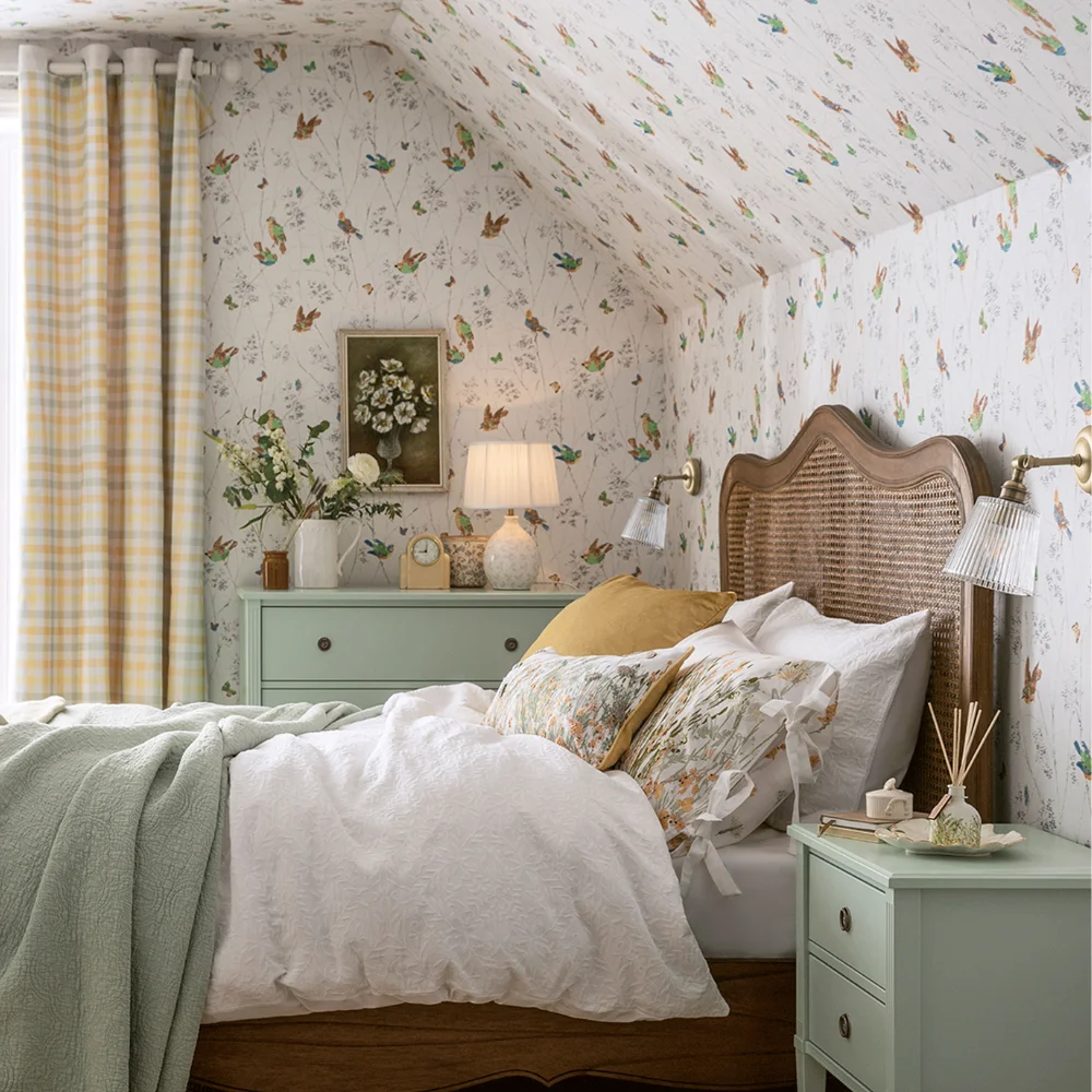 bedroom ceiling wallpaper